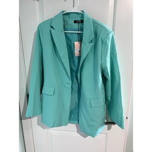 NWT Missguided Oversized Turquoise Blazer